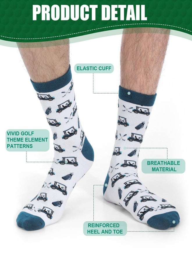 Croloose 6 Pairs Funny Golf Socks for Men Youth Novelty Casual Cotton Crew Socks Golf Lover Accessories Christmas Birthday Gifts for Golfers - Image 4